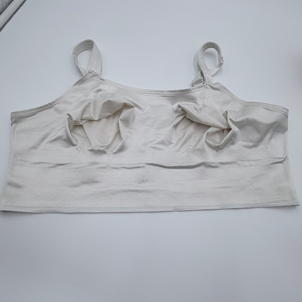 Ruby Ribbon White Demiette Bra Style 3029 Adjustable Straps Size 46